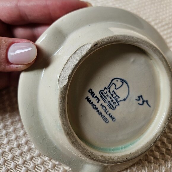 Delfts Holland Blue and White Windmill Ashtray - Picture 6 of 8